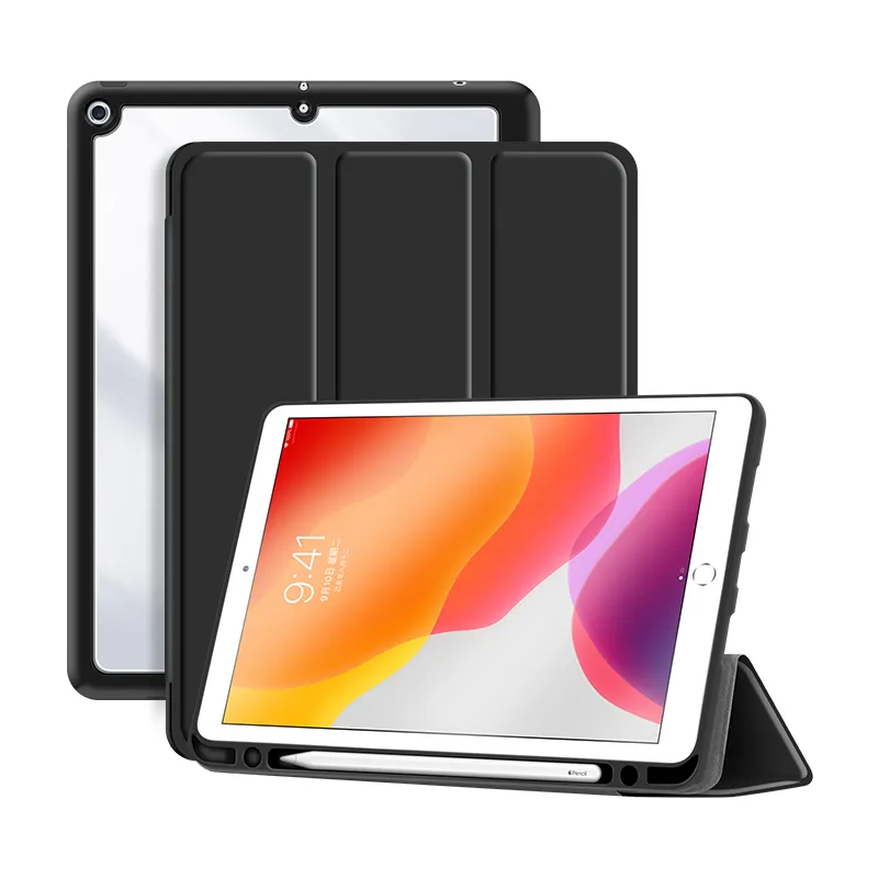 For ipad 10.2 Case for ipad 7 2019 ipad 8 2020 9 2021 Hard PC case cover with pencil holder