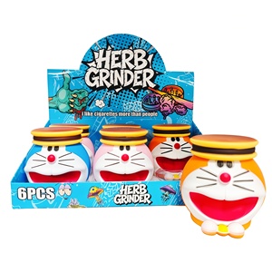 2026 New Doraemon Zinc Alloy 4 Piece Manual Modern Sharp Teeth Tobacco Crusher Magnetic <b>Herb</b> <b>Grinder</b> for Accessories - Product Image 5