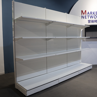 Étagères d'épicerie personnalisées à un seul côté, légères, durables, présentoir en métal, construction en acier, installation rapide