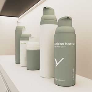 Luxus Kunststoff PP 30ml 50ml 75ml Airless <span class=keywords><strong>Pump</strong></span> flasche für Gesicht Augen creme Lotion <span class=keywords><strong>Shampoo</strong></span> Custom Logo Zylinder Kosmetik verpackung - Product Image 1