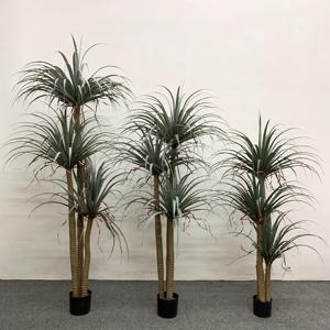 Venta caliente plantas de árboles hechas a mano en macetas plantas artificiales de bambú de yuca de tallo múltiple para decoración del hogar Decoración interior al aire libre - Product Image 4