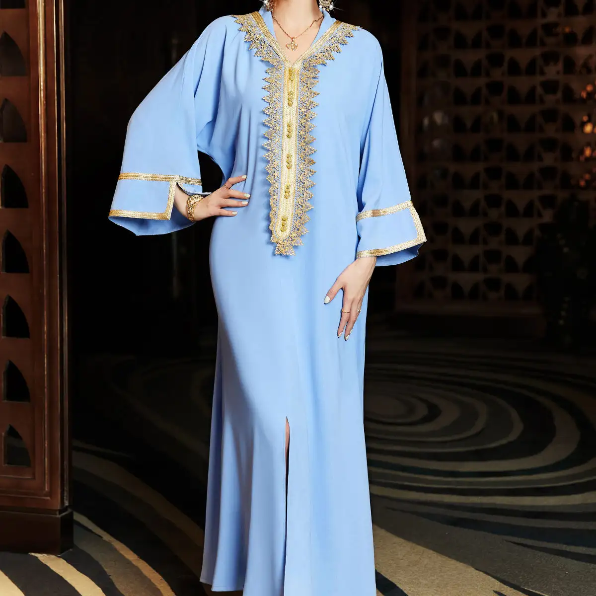 New Design Arab Turkey Islamic Clothing solid color long sleeve best abaya women muslim dress turkey 2023 hijab
