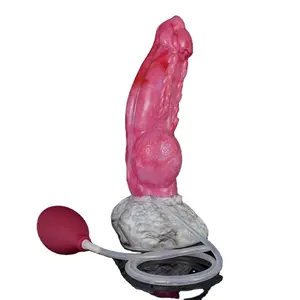 Consolador de silicona platino femenino adulto simula el dispositivo de masturbación del pene alienígena gay