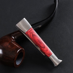 Cuchillo Limpiador de Pipas de <span class=keywords><strong>Tabaco</strong></span> al por Mayor, Set de Accesorios para <span class=keywords><strong>Tabaco</strong></span> Tres en Uno, de Acero Inoxidable y Madera Maciza Compuesta para Limpieza de Pipas - Product Image 1