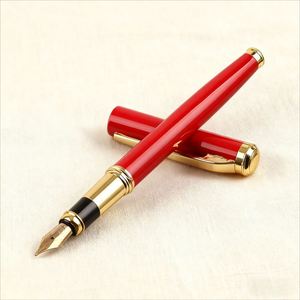High Quality Luxury Custom Black Red Business Metal Fountain <b>Pen</b> Customer's Logo 0.5 mm Writing Diameter Custom <b>Pens</b> for Student - Product Image 3
