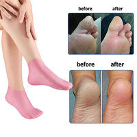 Chaussettes en silicone de gel de spa pour les pieds adoucissantes antidérapantes Échantillon gratuit Soins des pieds en silicone hydratants craquelés secs