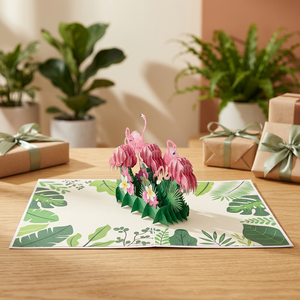 Cartes 3D Pop-up Personnalisées, Cartes de Vœux, Enveloppes, Vente en Gros, Exportation Vietnam, Cartes Souvenirs Artisanales Thème Animaux, Papier pour les Fêtes - Product Image 4