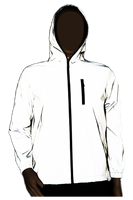 Logo personnalisé pour hommes coupe-vent à capuche unisexe pour la course en plein air vestes réfléchissantes de sécurité 3M pour hommes