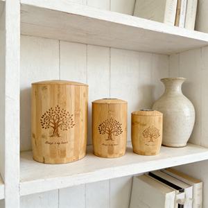 Urne funéraire moderne en bambou scellée, portable, pour animaux de compagnie, pour les cendres des êtres chers - Product Image 6