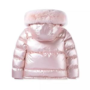 2021 nouvelle conception Logo personnalisé hiver thermique petite fille enfant <span class=keywords><strong>veste</strong></span> avec capuche en <span class=keywords><strong>fourrure</strong></span> - Product Image 2