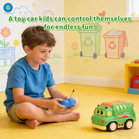 2024 nouveau plastique ABS Cool lumière musique Mini Rc caro voiture opération simplifiée dessin animé Rc voiture autobus scolaire pour 3y + enfants