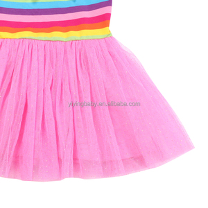 Vestido de Verano con Cuello Redondo y Diseño de Capas de Tul para Niñas Yiying, Tejido Transpirable para Fiestas - Product Image 3