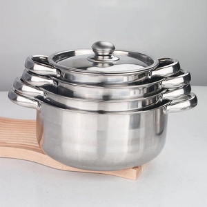 Venta caliente Juego de ollas Juego de utensilios de cocina Olla de cocina Peralatan Masak Juego de ollas y sartenes de acero inoxidable - Product Image 2
