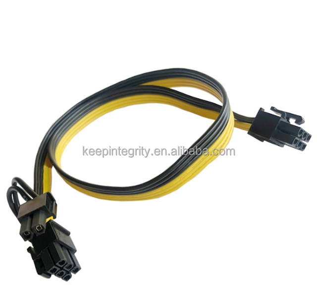 Graphics Card 6PIN to 8pin Server Power Cord Supply 6PIN to 6+2P 18AWG PCI Express PSU Cable