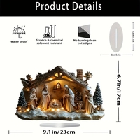 Adorno Decorativo Acrílico Plano 2D con Temática Religiosa para el Hogar, Decoración Personalizada para Mesa, Adecuado para Salas de Estar