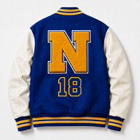 Veste universitaire personnalisée en laine avec manches en cuir PU, OEM ODM, faible MOQ, marque de streetwear à étiquette privée