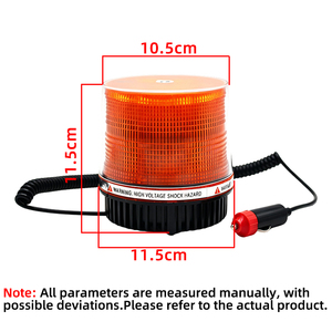 Feux stroboscopiques LED magnétiques puissants pour toit, haute luminosité, clignotants, alimentés par allume-cigare, balise d'avertissement pour travaux routiers - Product Image 2