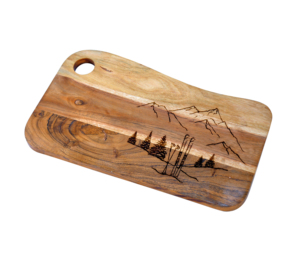 Tabla de queso láser de madera de acacia para cortar frutas y servir alimentos accesorio de cocina tabla de cortar Charcutier - Product Image 2