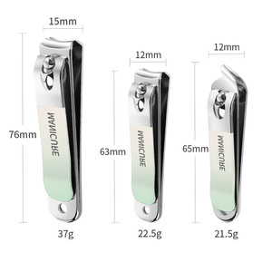Large stainless steel nail clippers, single pack; nail clippers for trimming thick, hard toenails, angled cut; nail art <b>tool</b> - Product Image 2