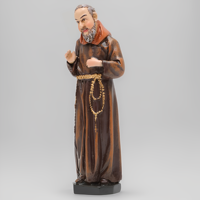 Produits en stock : Statues religieuses catholiques en résine, faites à la main, pour l'église, Saint Pio, petits objets de confort et d'inspiration.