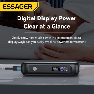 <span class=keywords><strong>Essager</strong></span> 2023 XuNeng Affichage numérique LED 65W Batterie à charge rapide Stockage PD 65W Alimentation mobile 15000mAh Banque d'alimentation pour téléphone portable - Product Image 6