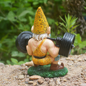 新しいARIVAL RESIN HAND PAINTED WEIGLIFTING <span class=keywords><strong>DWARF</strong></span> SHAPED ORNAMENT - Product Image 4
