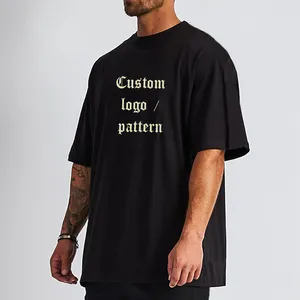 Camiseta de alta calidad Dtg con hombro caído, ropa de calle pesada, 100% algodón, Vintage, gráfica, de gran tamaño, personalizada