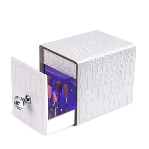 Soporte para Brocas de Uñas, Caja de Luz UV Azul para Cabezales de Pulido, Soporte Antipolvo, Exhibidor Acrílico de 48 Agujeros, Organizador para Salón de Uñas - Product Image 3