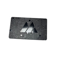 Tarjeta de visita Digital de PVC, NTAG215, Negro/blanco mate, NFC