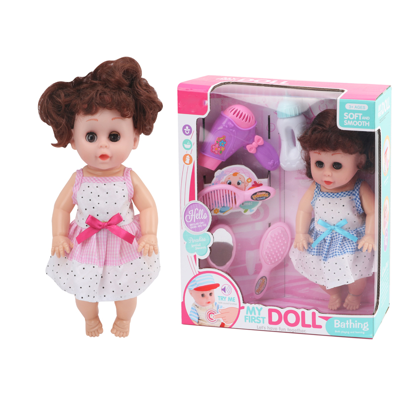 Симпатичные 12 дюймов куклы детские виниловые куклы с Ванна платье костюмы для детей куклы