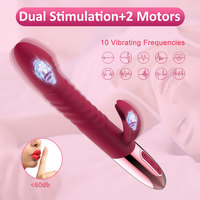 G-Punkt Rabbit Vibrator mit Heiz- und Stoßfunktion, Realistischer Vibrierender Dildo für Frauen, Teleskopischer Erwachsenen-Vibrator
