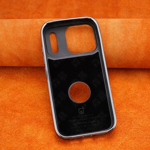 Funda Magnética de Cuero PU con Logotipo Hueco para iPhone 17 16 15 14 13 12 Pro Max 17Air, Marco Plateado, Antigolpes, ¡Venta Caliente! - Product Image 6