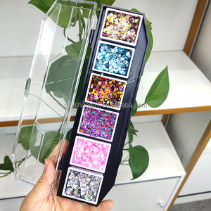 Fournitures de <span class=keywords><strong>peinture</strong></span> corporelle en gros, kit de paillettes épaisses multi-tons |   Iridescent |   Art des ongles - Product Image 1
