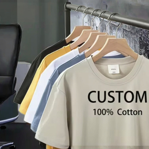 OEM/ODM 100% Cotton Người Đàn Ông Của T-Shirt Chất Lượng Cao Unisex Trống T-Shirt Tùy Chỉnh <span class=keywords><strong>In</strong></span> Ấn Logo Quá Khổ Phù Hợp - Product Image 1