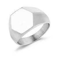 Bagues homme femme en acier inoxydable avec logo personnalisé