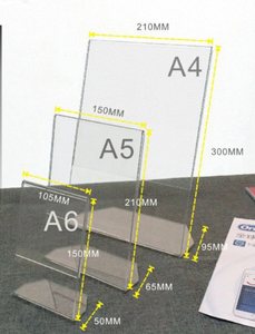 Présentoir en acrylique transparent de type L <span class=keywords><strong>Tableau</strong></span> d'affichage d'étiquette de prix en plastique pour le stockage et l'affichage de la publicité Promotion - Product Image 4