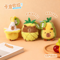 Schattige fruitvormige capibara pluche sleutelhanger zacht knuffeldier speelgoed voor vrouwen meisjes verjaardag feestje kerst Valentijnsdag cadeau