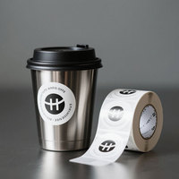 Etiqueta Adhesiva de Papel Vinílico con Impresión Personalizada de Fábrica para Tazas de Café