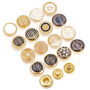 Custom Brand Logo 4-Part <b>Fastener</b> Zinc Alloy <b>Snap</b> Cover Buttons for Shirt and Clothes - Product Image 2