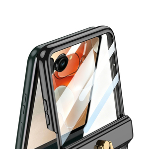 Coque de téléphone transparente avec anneau de maintien pour MOTO <span class=keywords><strong>Raza</strong></span> 70/<span class=keywords><strong>Raza</strong></span> 70 Ultra, avec protection de charnière, finition électrolytique - Product Image 2