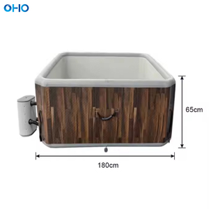 <span class=keywords><strong>Spa</strong></span> <span class=keywords><strong>gonflable</strong></span> portable pour l'intérieur et l'extérieur, piscine chauffée et froide avec 130 jets à bulles et couverture - Product Image 3