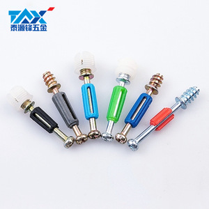 Connecteur 2-en-1 GdtYf M6X42, vis à visage frais en acier au carbone, revêtement caoutchouc, pour quincaillerie de mobilier, design moderne et simple - Product Image 2