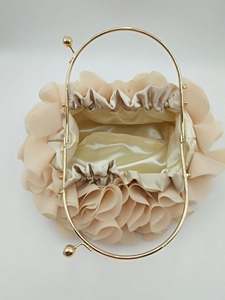 Pochette de <span class=keywords><strong>mariage</strong></span> pour femmes Pochette de soirée Fleur Sac à main Abricot Party chain Shoulder Bag Females Clutches - Product Image 3