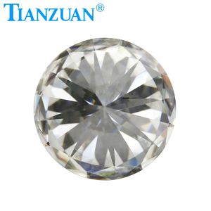 Pietra sciolta Moissanite trasparente di colore grigio chiaro brillante rotonda - Product Image 6