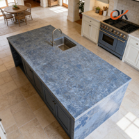 Dalles de quartz blanc Calacatta sans silice en gros pour îlots de cuisine, plans de travail et meubles-lavabos sur mesure