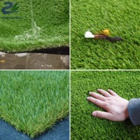 Gazon artificiel pour terrain de football, vente en gros d'usine, gazon synthétique vert pour arène sportive extérieure, 20 mm PPPE, absorbant les chocs