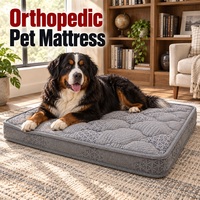 Matelas orthopédique personnalisé pour chien avec housse extérieure lavable et surface matelassée texturée pour marques en marque blanche