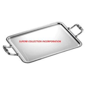 หรูหราและรอยัลโต๊ะสแตนเลสให้บริการถาดที่มีทองเหลืองจับในการขายร้อนและการออกแบบใหม่ที่มีคุณภาพสูง - Product Image 1