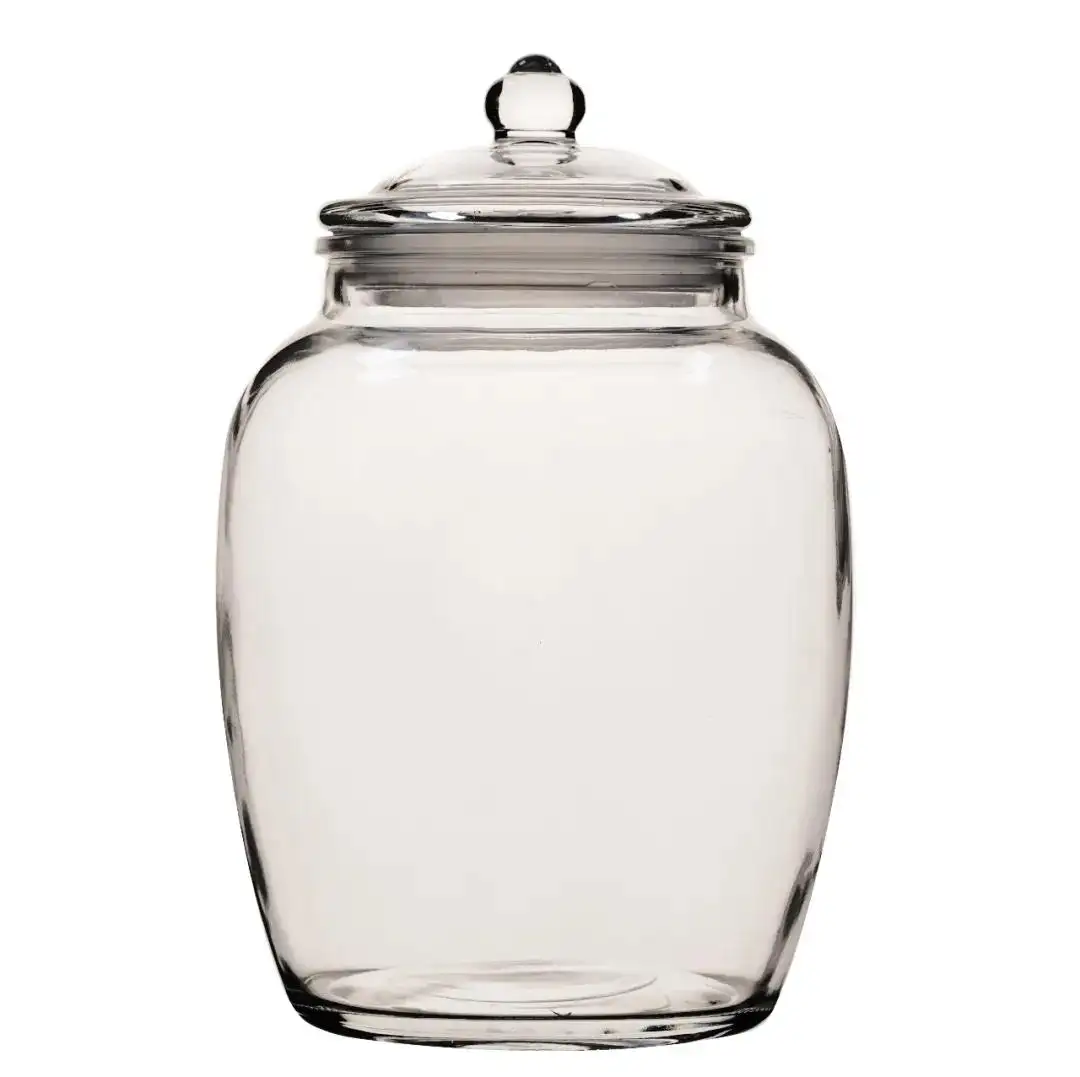 Wholesale Hot sale Decorative Airtight Clear Anchor Gallon Glass Food Storage Bottle Container Canister Jar With Lids