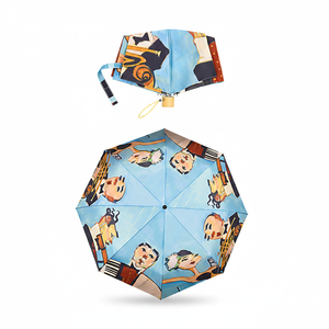 Paraguas Plegable Manual de 23 Pulgadas, Impermeable, para Sol y Lluvia, Portátil, Compacto, de Tres Pliegues, Colorido, Fabricante Chino, para Mujer - Product Image 3